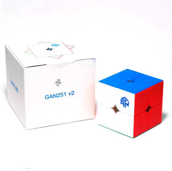 2X2 GAN 251 v2 간 GAN 251 v2 간즈 간큐브 선수용 스피드 마그네틱 루빅스 큐브, 1개