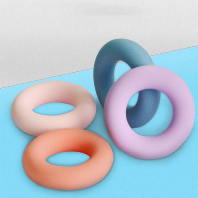 1+1 색상별 6단계 레벨 손가락 소근육 재활운동 전완근강화 실리콘 도넛악력기, 퍼플