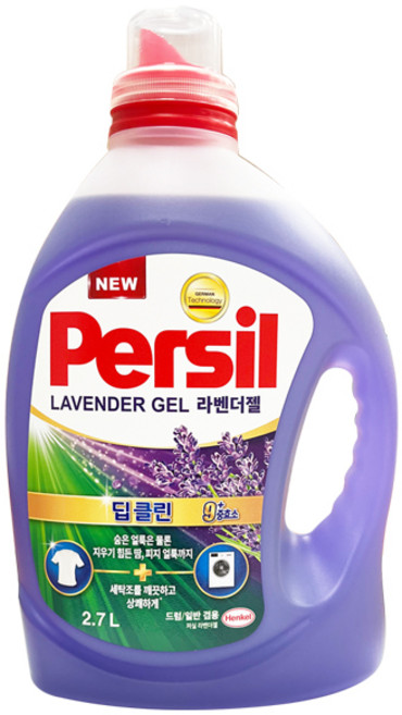 퍼실 딥클린 라벤더젤 플러스 액상세제 라벤더코튼향 본품, 2.7L, 1개입, 1개