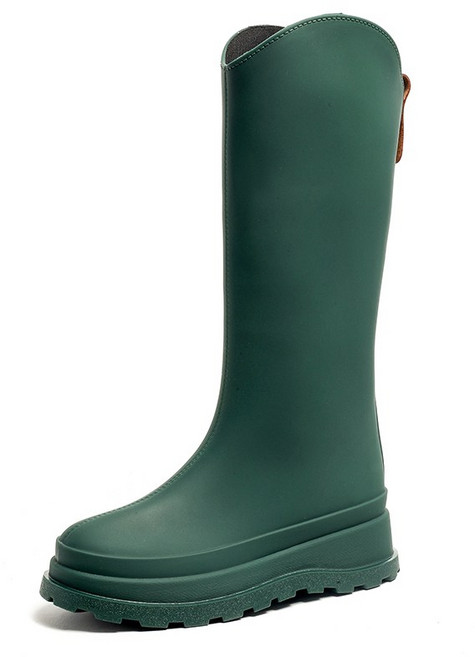 YANGTA 여성용 장목 레인부츠 슬림핏 스타일리시 멀티패션 미끄럼 방지 방수 레인부츠 내구성 두꺼운 밑창 장목 고무장화