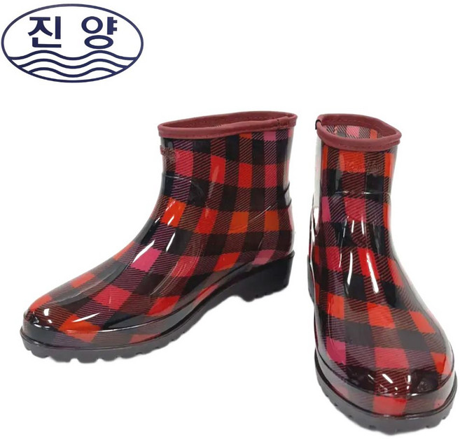 진양 여성 단장화 예쁜장화 작업장화 레인부츠 숏장화 발목장화