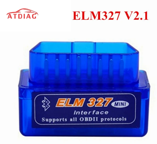 2024 V2.1 슈퍼 미니 ELM327 블루투스 OBD2 무선 ELM 327 다국어는 Android/PC에서 작동합니다., 02 파란, 1개