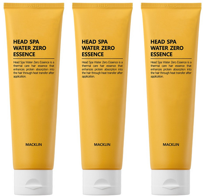맥클린 워터제로 헤어 에센스 트리트먼트 140ml 3개입 노워시 헤어팩 손상모, 3개