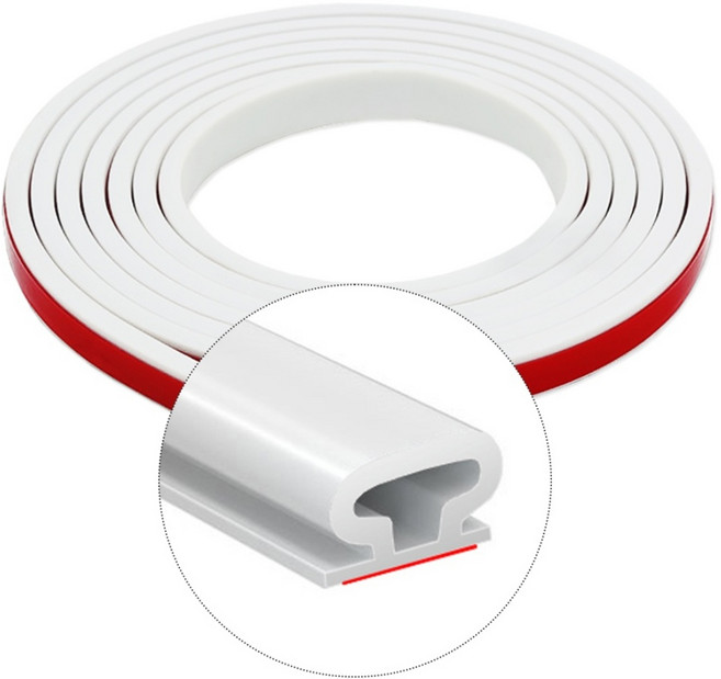 리빙로드 외풍차단 창문 틈새 바람막이 강력접착 문풍지 6M, 화이트, 1개