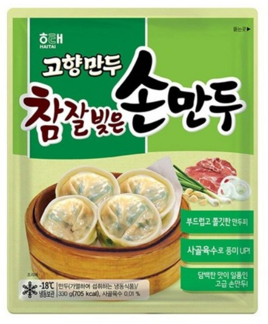 해태 참 잘빚은 손만두 고향만두 330g X1개, 1개