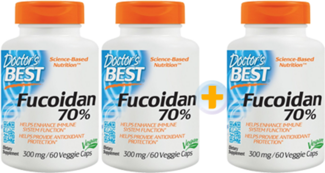 닥터스베스트 후코이단 70% 300mg 60캡슐 닥터베스트 Fucoidan, 3개, 60정