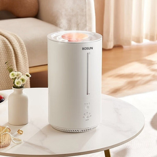 BOSUN 가열식 가습기 AI 습도 온도에 따라 조절 엄청난 안개량 4.5L D10, 흰색 D10, 흰색 D10