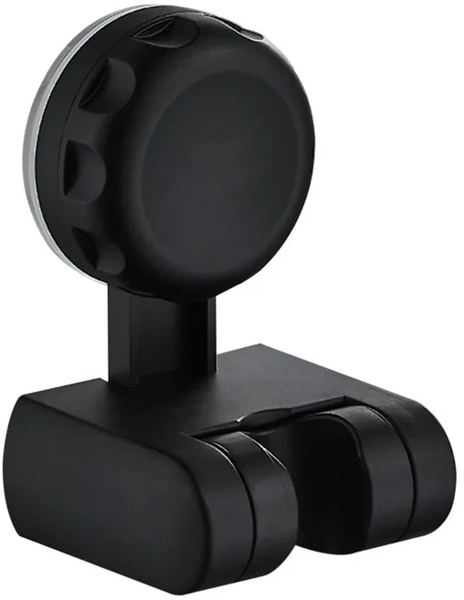 360 조절 가능한 샤워 홀더 자가 접착식 샤워헤드 브래킷 벽걸이형 핸드헬드 스프레이어 지지대, Black