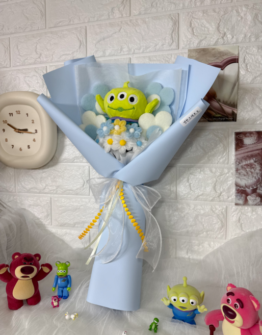 토이스토리 알린 인형꽃다발 입학 졸업식 재롱잔치 연주회 콩쿨 학예회 여자친구선물 기념일 모루꽃다발, 1개