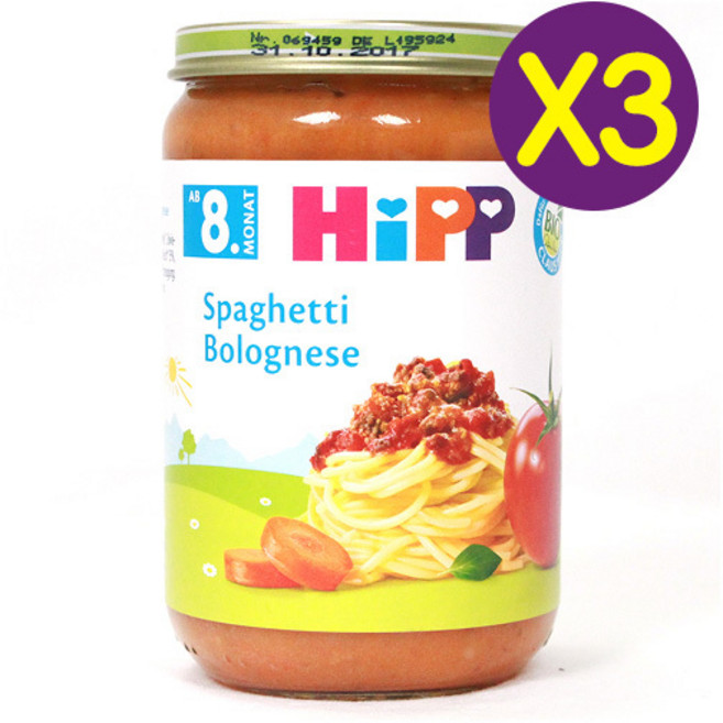 힙 이유식 스파게티 볼로네제 220g (생후 8개월~) X3개