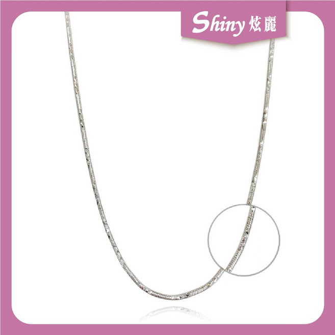 【炫麗】14K金 K金項鍊 14K金義大利刻花蛇鍊 40CM 蛇鍊 0627