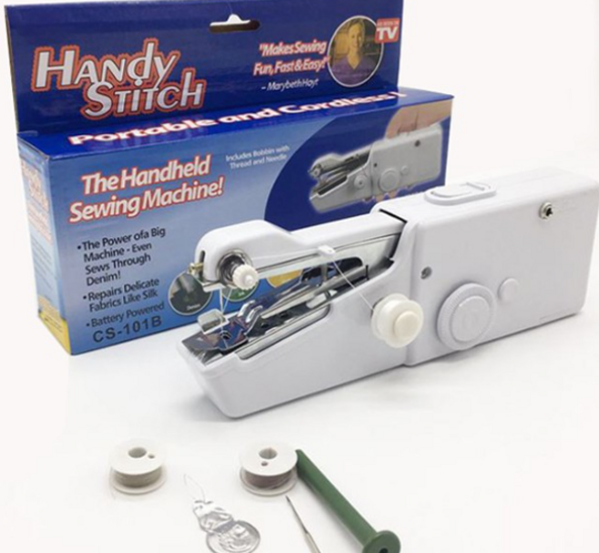 CN물류 미니 핸드 미싱기 휴대용 미싱기 포터블 미싱기, 화이트