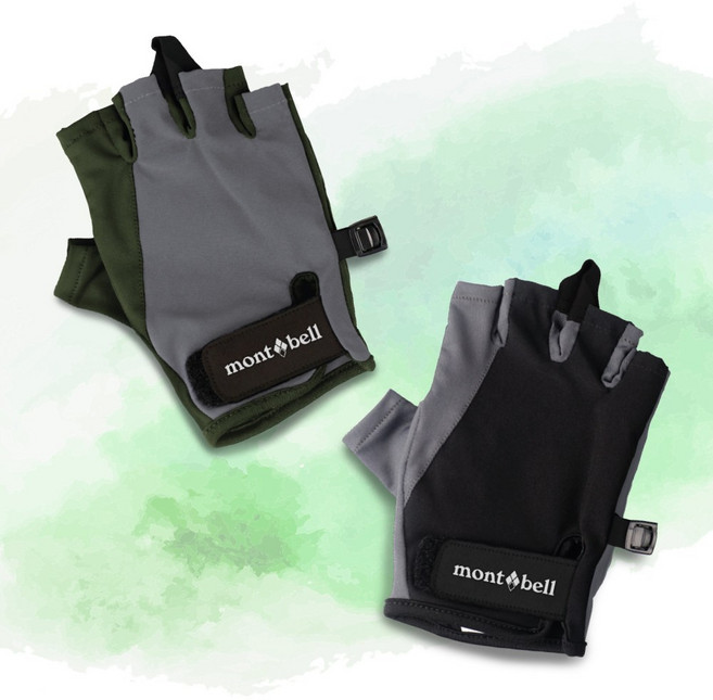 몽벨 남성용 가볍고 내구성이 좋은 라이트 반장갑 1SET, 그레이, 1개