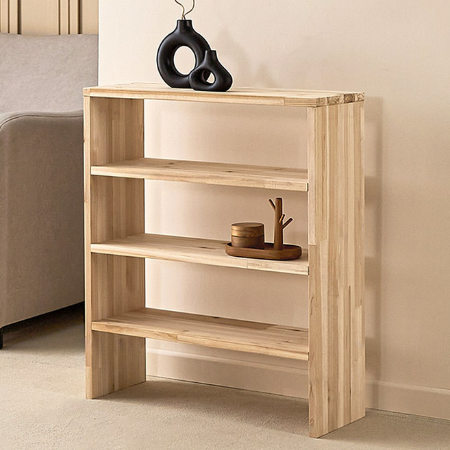 양지가구 원목 양발이 선반 4단 560 삼나무 다용도 수납 화장품 주방 세탁실 정리 피규어 진열 원룸가구 주문제작, 양발이4단560 삼나무