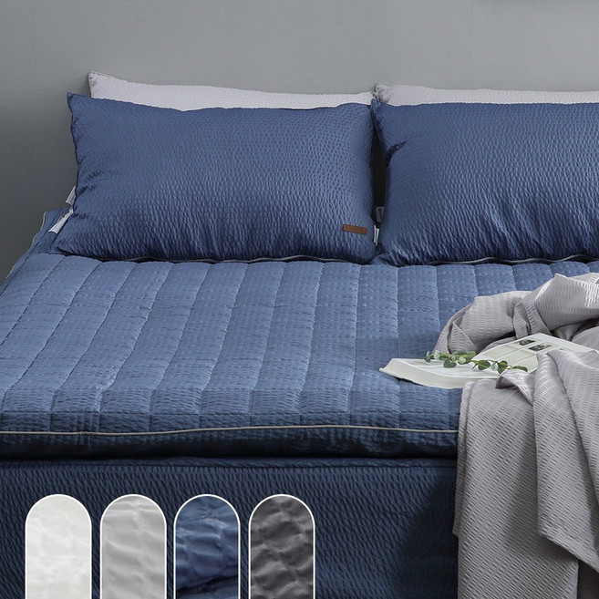 아토앤알로 잇츠유 시어서커 여름 누빔 토퍼커버 SS, 잇츠유 누빔토퍼커버-화이트SS, 상세 설명 참조