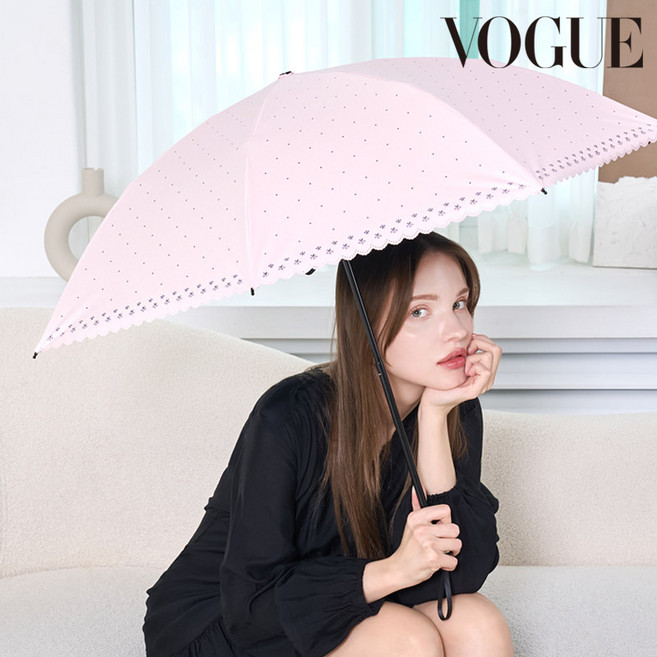 보그 베리 도트 암막코팅 날씬 양산(아이보리 핑크 퍼플) MPVGP50003