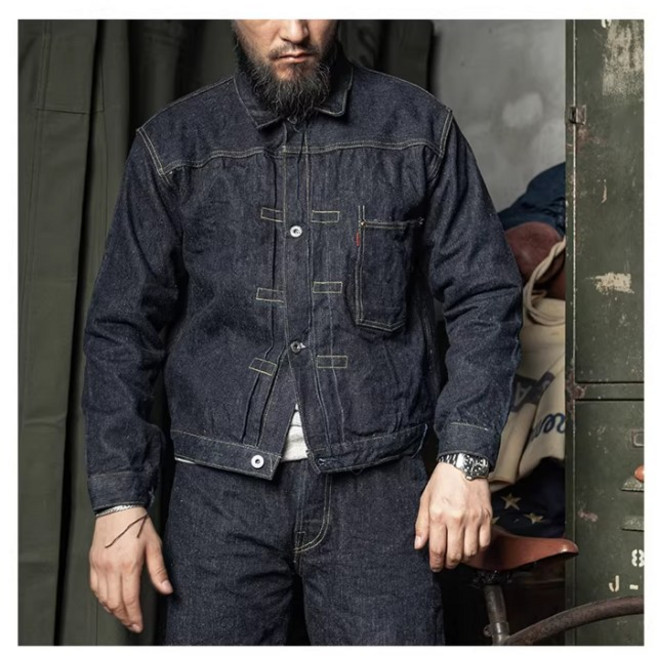 BRONSON 復刻 TYPE1 單口袋 原色赤耳丹寧夾克 牛仔外套