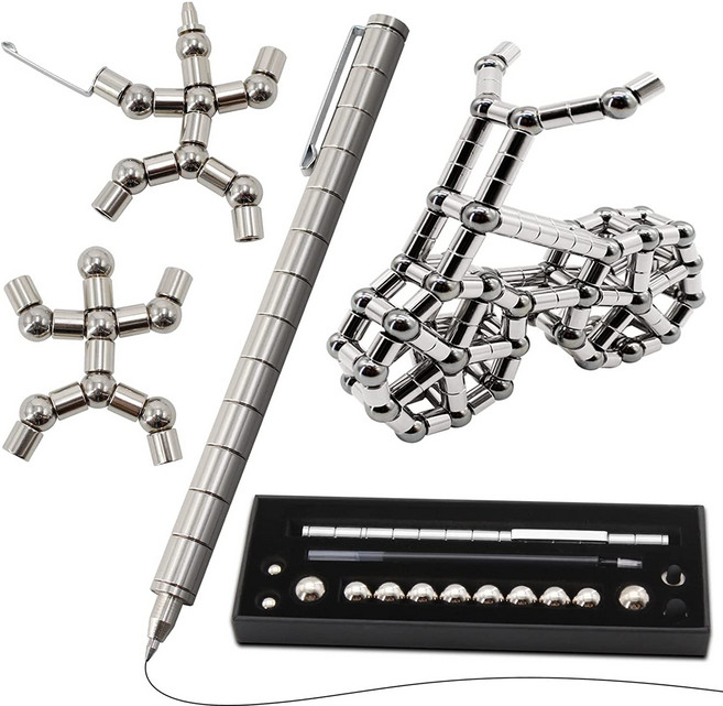 Onsuft 28PCS 다기능 금속펜 터치 펜 자력펜 마그네틱, 실버 28, 1개