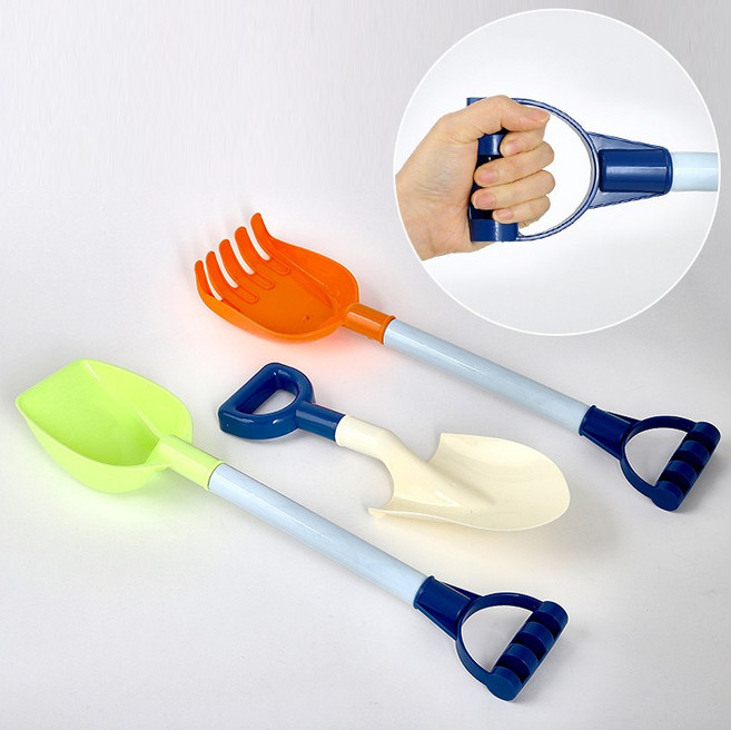 모래삽 3종 세트 49cm 유아 모래놀이 도구, 1개