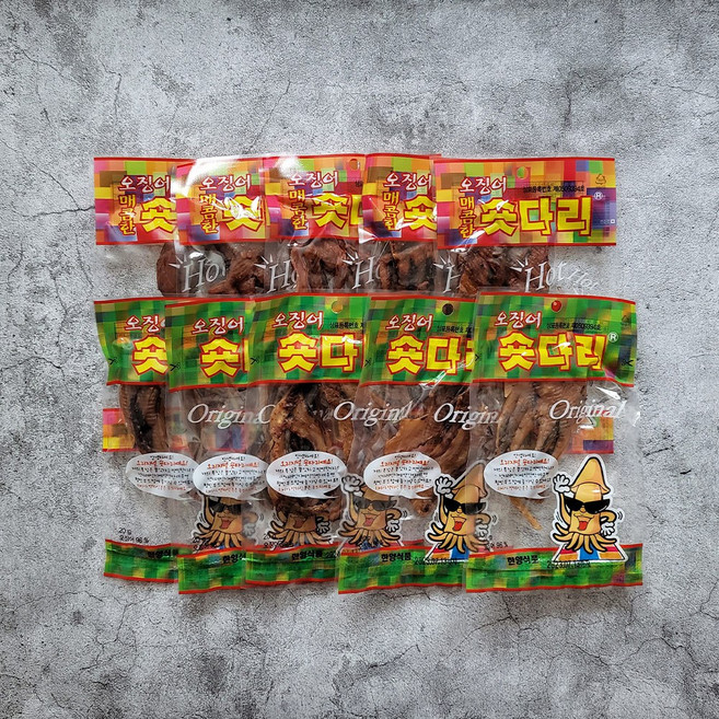 한양식품 숏다리 5봉 + 매콤한숏다리 5봉 총 10봉, 10개, 20g