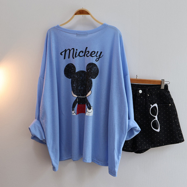 스카이코코 여성 여름 긴팔 티셔츠 슬라브 박스티