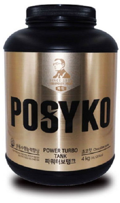 파시코 파워터보탱크 4kg(초코맛) -체중+근육증가 단백질보충 게이너 벌크업 체력향상 파워, 4kg, 1개