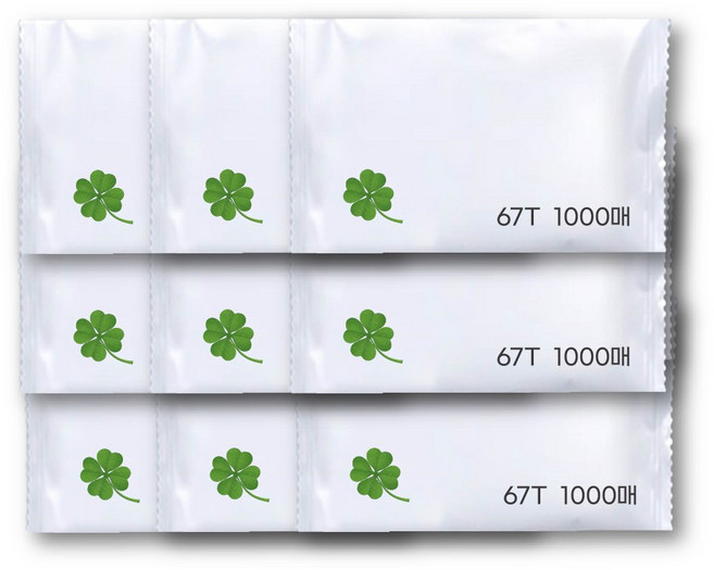 하트민 업소물티슈 고급 낱개포장 업소용 미니 식당물티슈, 67g, 1000매, 1개