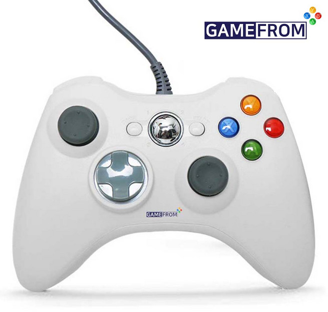 게임프롬 PC 유선 게임패드 컨트롤러 피파 온라인, 1개, PC호환게임패드, 화이트