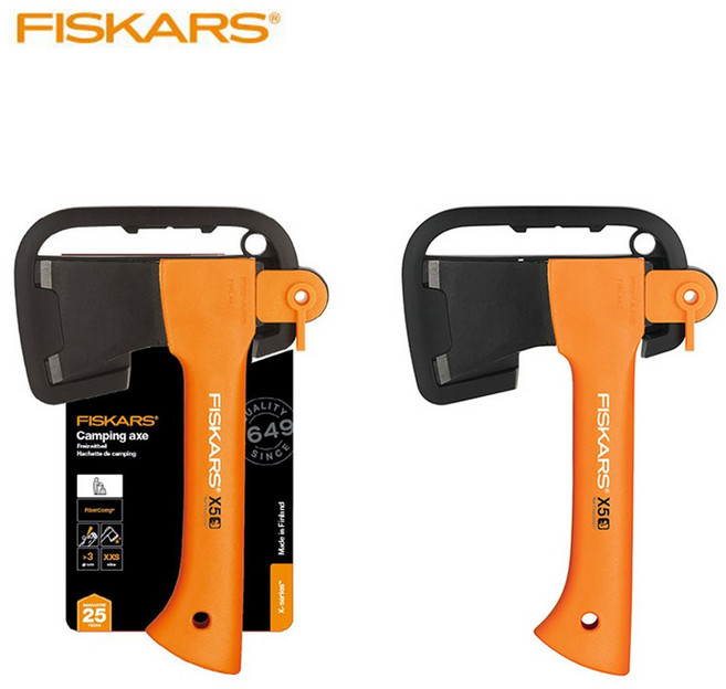 [Fiskars 핀란드 정품] 피스카스 손 도끼 캠핑용 장작 패기 나무 벌목용 XXS_X5, XXS-X5, 1개