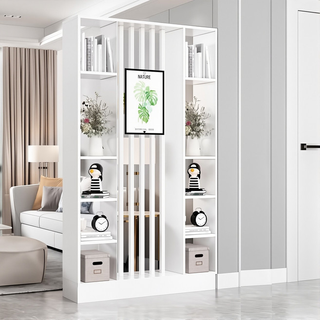 Hive 무타공 가벽 파티션 인테리어 가벽 수납장 공간분리 파티션, 1200*300*2000mm, 화이트