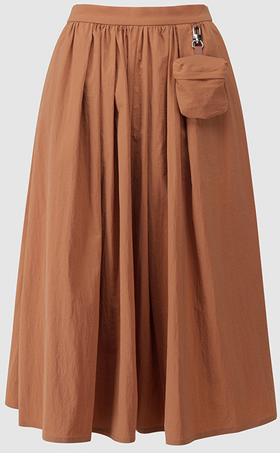 [컴젠] 여성 플레어 백밴딩 스커트 D ORANGE