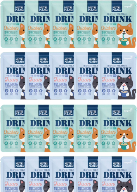 동원 뉴트리플랜 드링크 고양이 수분 충전 음료 20개 2종혼합 1박스