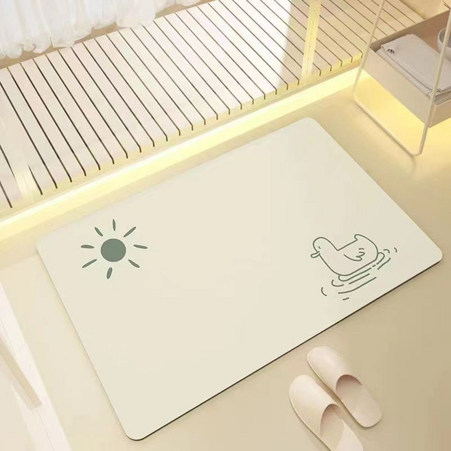 욕실앞 발매트규조토 욕실매트화장실발매트, 오리, 1개