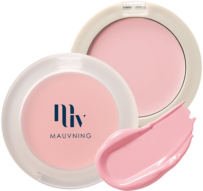 모브닝 듀이 페일 크림 치크 볼터치 물광 촉촉 블러셔 (4color), 1개, 02 페일 블러쉬