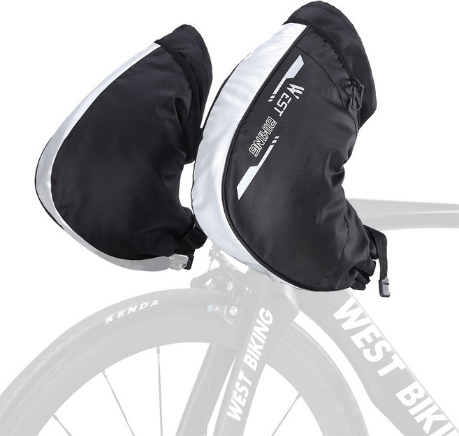 시그니처베이지 자전거 킥보드 오토바이 방한 바미트 장갑 토시 워머 핸들 커버 YPZ232, 1개, 블랙