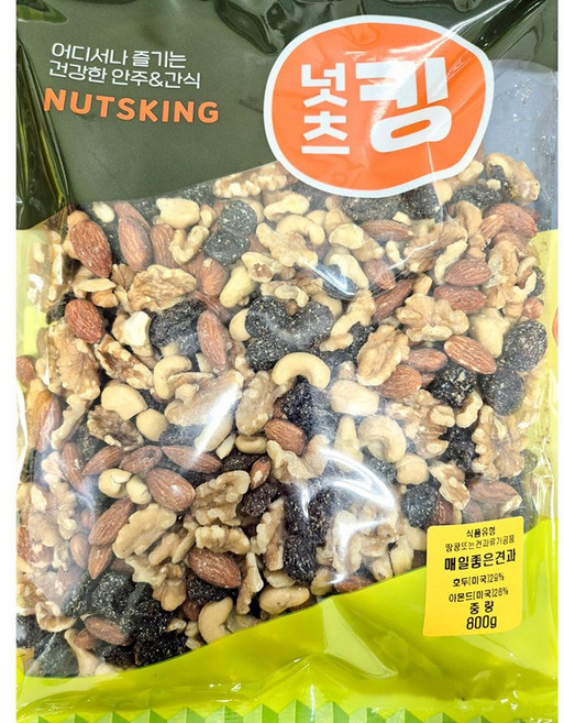 너츠킹 매일좋은견과 오리지널 800g 믹스너트 견과믹스, 15개
