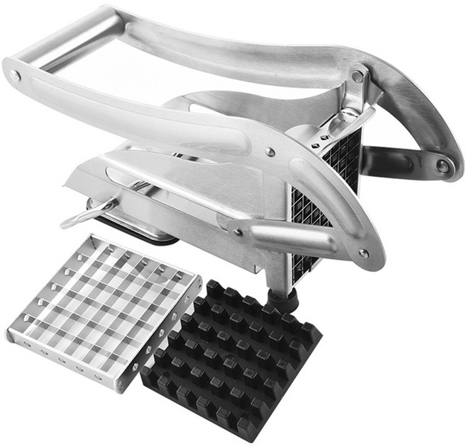 감자 컷 감자튀김 칩 스트립 슬라이서 커터 초퍼 칩 기계 제작 도구 감자튀김 슬라이서 다지기 요리 선물, 1개