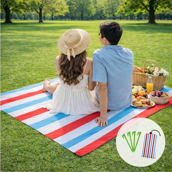 레스웨이 경량 피크닉매트 방수 돗자리, 스카이 레드