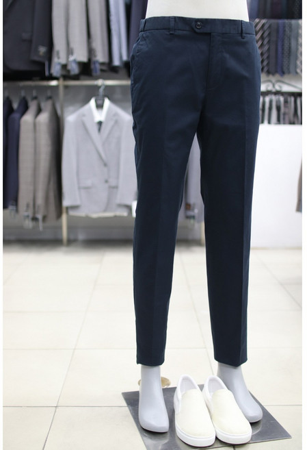 바쏘옴므 팬츠 WZ2PS24ANY 네이비 스판 밴딩 면바지