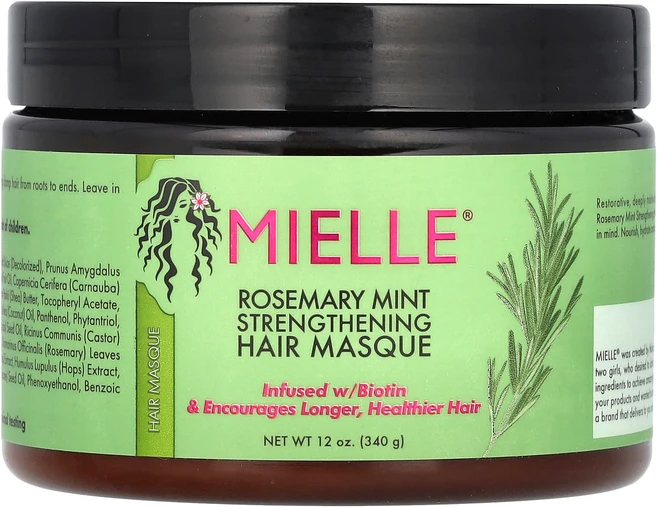 Mielle 스트렝스닝 헤어 마스크 로즈메리 민트 340g(12oz), Mielle스트렝스닝헤어마스크로즈메리민트340g12oz, 340g, 1개 - 쿠팡