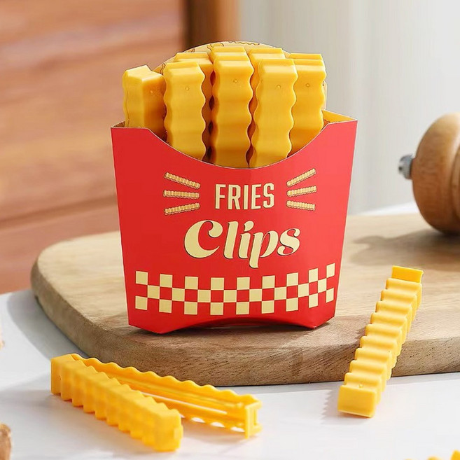허니잼 감자튀김 봉지집게 12p세트 재밌는 아이디어 소품 냉장고 자석 밀봉집게, 1개