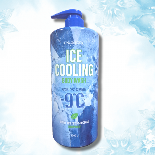 온더바디 아이스 쿨링 빙하수 바디워시 (1000g) 페퍼민트 943ml 1개