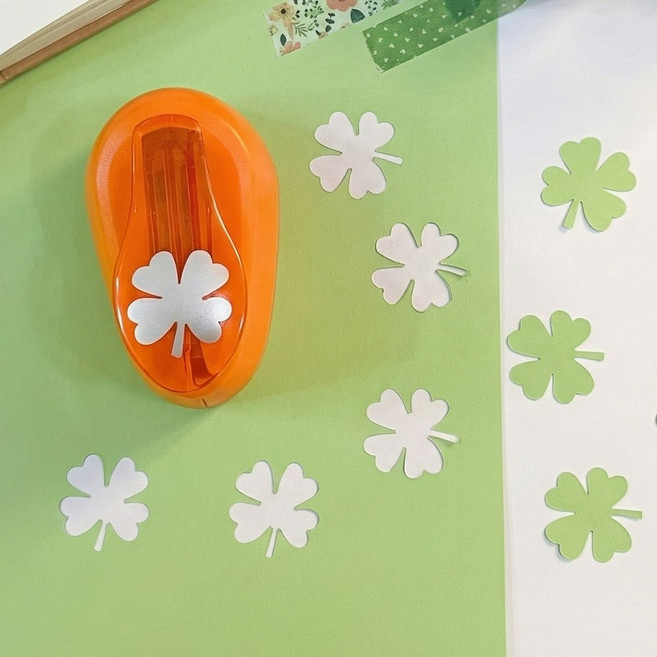 이너네스트 모양펀치 우표펀치 우표펀칭기, 1개, Type 2. 클로버