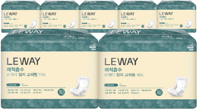 미래생활 르웨이 일자형 실버패드 성인용 속기저귀 +바디로션50ml증정, FREE(onesize), 30개입, 7개