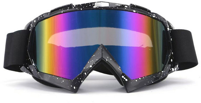 新款滑雪眼鏡 防風防紫外線 雪鏡 護目鏡 男女戶外成人滑雪鏡, 白框灰片, 1個