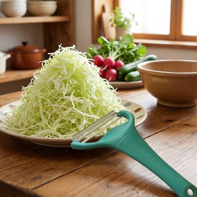 노노지 양배추 채칼 일본 정품, 1개, 그린