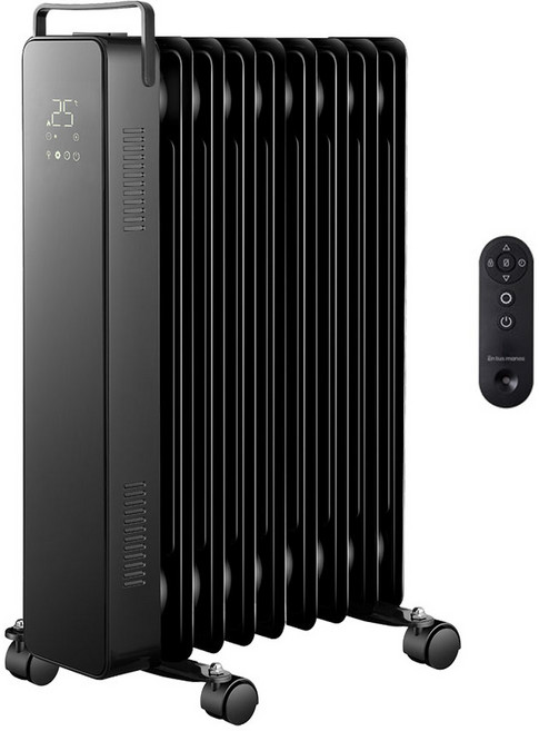 [절전형 대류난방] 전기 라디에이터 리모컨형 퓨어블랙, 블랙