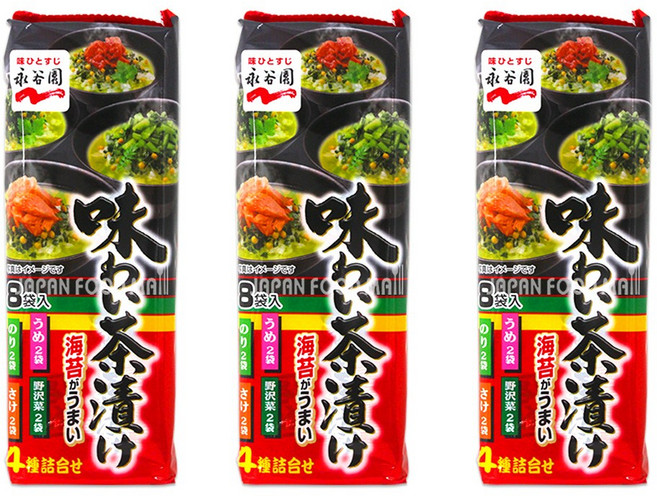 나가타니엔 아지와이 오차즈케 4가지맛, 42.6g, 3개