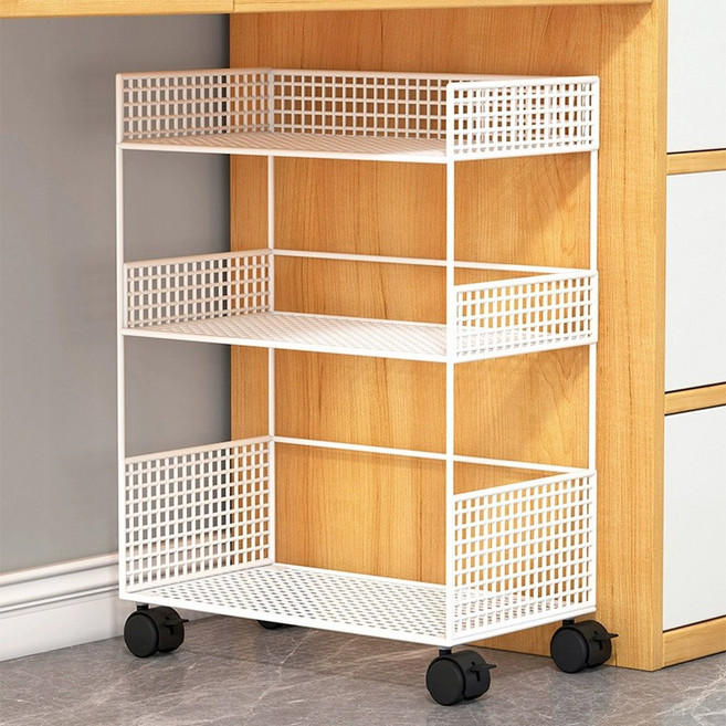 식탁수납함 책상 아래 책장 미디엄 조립식 모바일 중형 1 사무실 수납 레이어 블랙 2단, 화이트 4단 라지 사이즈 착용형