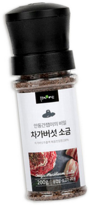 RCH 차가버섯 천일염, 1개, 200g